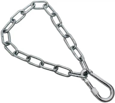 Kit Corrente Para Saco de Pancada – 50 cm – Extensor – Desenvolvida em Aço – Mosquetão com Rosca de Travamento – Capacidade de 400 kg - Segurança – Resistência - Treino – Boxe - Luta