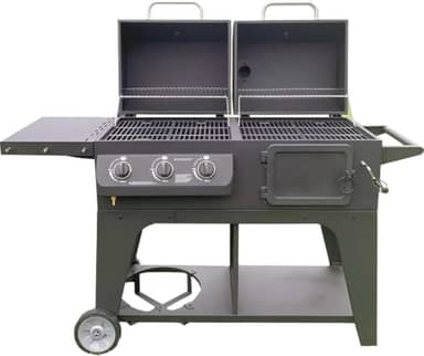 Churrasqueira Híbrida A Gás E Carvão Com 3 Queimadores