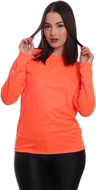 Blusa Feminina Dry Academia Camiseta Segunda Pele Esporte Manga Longa Praia Proteção Solar UV