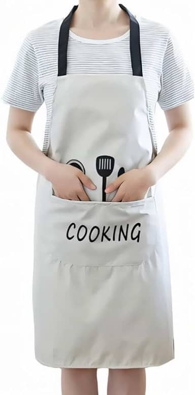 Avental Impermeável Ajustável Com Bolso PVC Anti-Manchas Fácil de Limpar Cozinha Churrasco 60cm x 90cm