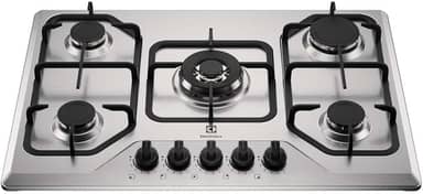 Electrolux Cooktop 5 Bocas a Gás Electrolux Inox Experience Multi Chama e Grade Ferro Fundido (KE5XC) Bivolt