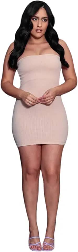 Vestido tomara que caia colado feminino casual lindas cores