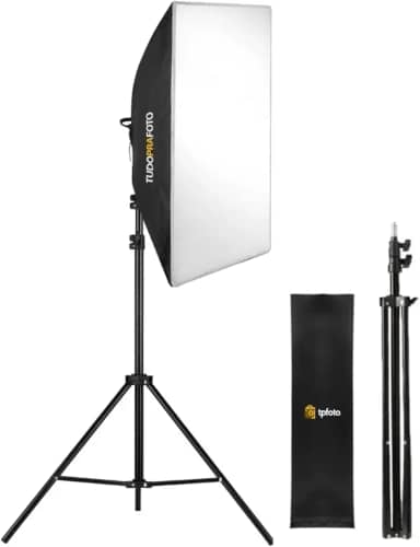 Kit 1 Softbox 50x70 TUDOPRAFOTO Bivolt + Tripé
