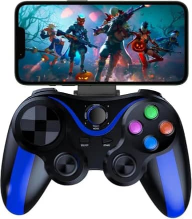 Controle Gamer G7 V1 – Controle Sem Fio Bluetooth para Celulares, Tablets, Consoles, PC e Smart TVs com Bateria de Longa Duração - Azul