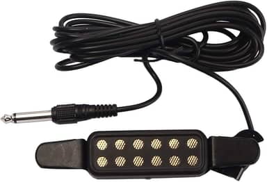 Alnicov Captador De 12 Furos Para Violão Acústico, Transdutor E Amplificador Com Cabo 3 Metros Conector 1/4 Polegada Violões Folk Clássicos 40/41 Polegadas