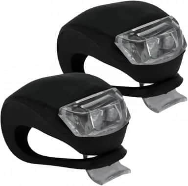 Kit Lanterna Sinalizador Bike Weemsbox Par Luz LED Sapinho Bicicleta 2 Cores Impermeável Dianteira Traseira