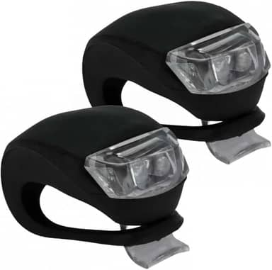 Kit Lanterna Sinalizador Bike Weemsbox Par Luz LED Sapinho Bicicleta 2 Cores Impermeável Dianteira Traseira