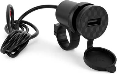 Carregador USB Motos Suporte Espelho Guidao 9-24V Tomada USB Adaptador Veicular Inovação