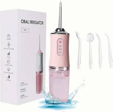 Jato D'Agua Limpeza Irrigador Bucal Dental Dentes E Gengival Portatil Recarregavel USB 220ml Bocal