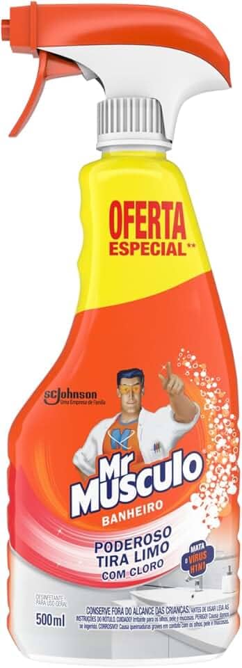 Mr. Músculo Tira Limo Limpador Para Banheiro, Embalagem Promocional, 500Ml