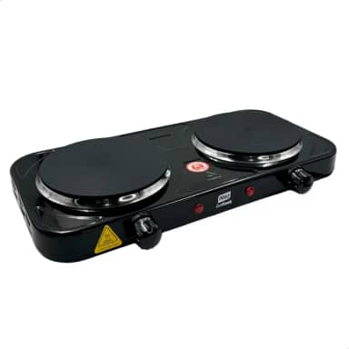 INMA, Fogão Elétrico, Fogão 2 Bocas, Fogão Portátil, Fogão De Mesa, Cooktop, Fogões Cooktop, Fogareiro Elétrico, Fogareiro Com 2 Bocas, Fogareiro Portátil (Preto 220v)