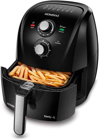 Fritadeira Sem Óleo Air Fryer 4L, Mondial, Preto, 1500W, 110V - AFN-40-FB