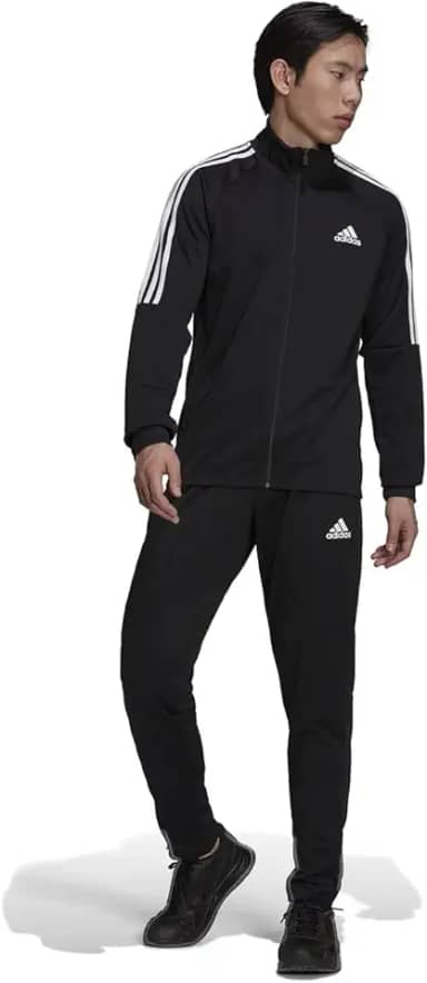 Agasalho Adidas Sereno 3 Listras Masculino - Preto