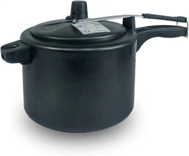 Global Panela De Pressão Antiaderente, 4,5 Litros, Revestimento em Teflon, Com Alças Laterais (Preto)