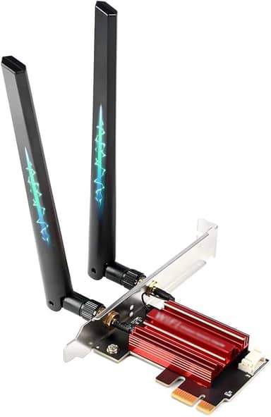 Placa de Rede Wifi, Wireless WiFi 6E, Wi-Fi 6 Bluetooth 5.3, Placa Wifi 5374Mbps Bluetooth 5.3 Win10