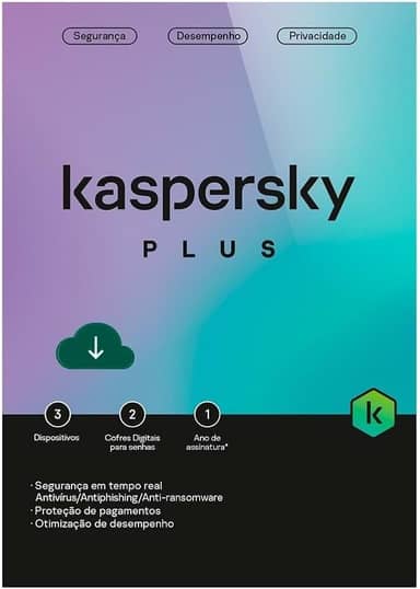Kaspersky Plus - 3 Dispositivos, Kaspersky, 1 ano
