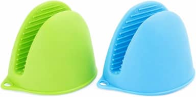 Kit com 4 Luvas de Silicone para Cozinha – Proteção Térmica, Resistentes ao Calor, Antiderrapantes, Cor