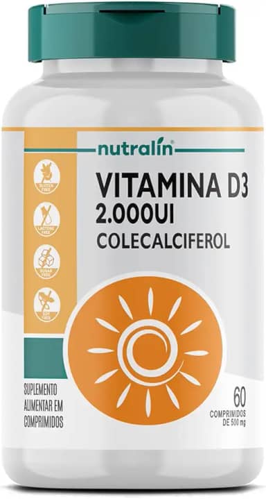 Vitamina D3 2.000ui Sistema Imunológico 60 Capsulas Nutralin