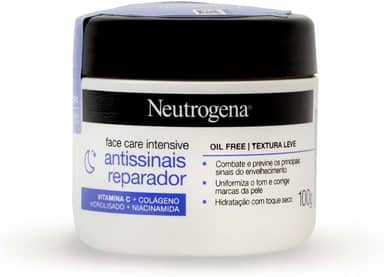 Neutrogena Hidratante Facial Antissinais Reparado Face Care Intensive, 100g