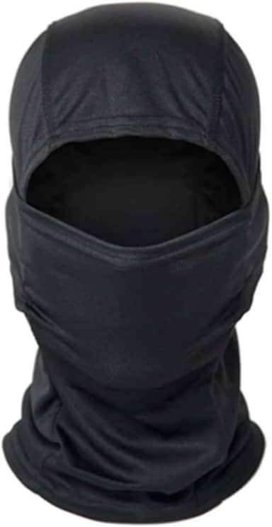 Balaclava Térmica Ninja Premium, Preto, Tamanho Único, 88% Poliéster 12% Elastano, para Camping, Moto, Trekking, Todas as Estações