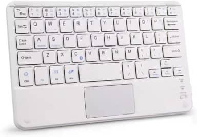 Teclado Bluetooth com Touchpad Compatível IOS/Android Windows Ultrafino para iPhone/IPad Pro/Mac, tablets em geral e laptop - Branco