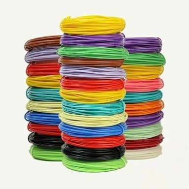 SAMDAVI Filamento ABS Premium para Caneta 3D, 10 Cores Sortidas, 1.75mm, 100 Metros Total, Compatível com Impressoras 3D, para Modelagem e Artesanato