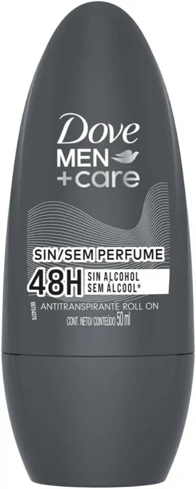 Dove Men+Care Desodorante Antitranspirante Roll-On 50 ML, Sem Perfume, Embalagem Pode Variar