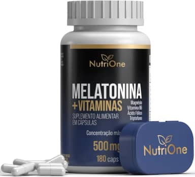 Melatonina 180 Cápsulas + Triptofano, Magnésio, Metilfolato e Vitamina B6 - Nutrione