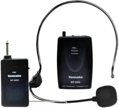 Microfone Sem Fio MT-2205, Headset e Lapela, Dinâmico, 50m Alcance, Preto, com Receptor e Transmissor