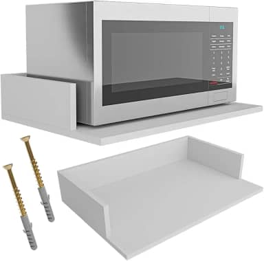 Suporte Prateleira Para Microondas Nicho Multiuso 60x40cm em Mdf Reforçado 15mm Branco