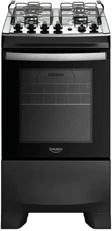 Fogão 4 Bocas Dako Supreme Mesa de Inox e Timer Bivolt