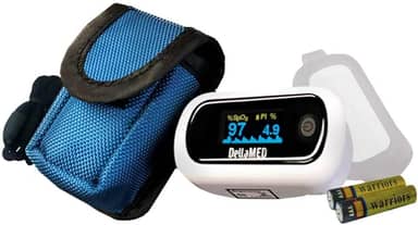 Oxímetro com Alarme de Emergência OLED de Alta Precisão Dellamed