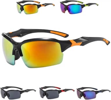 Óculos Esportivo para Ciclismo Corrida Pesca MTB – Lente Espelhada com Proteção UV400 e Armação Leve Antiderrapante