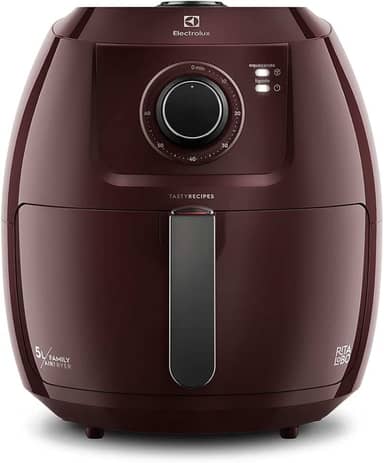 Electrolux Fritadeira Elétrica sem oleo Air fryer 5L 8 receitas pré-sugeridas desligamento automatico cesto removivel 1700W EAF51 vermelho escuro 127v por Rita Lobo