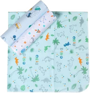 Cueiro Flanelado Papi Textil Estampado Para Bebê 80Cm X 80Cm Contém 03 Unidades