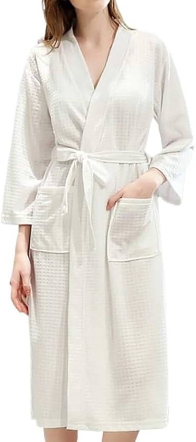 Roupão de sauna unissex para mulheres e homens, roupão de banho de secagem rápida com tecido de poliéster absorvente, roupão de spa grosso para banho, piscina,