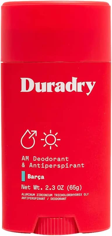 Duradry Am Deodorant & Antiperspirant - Desodorante com Prescrição Médica para Hiperidrose, Antitranspirante para Mulheres e Homens, Proteção Contra Suor Nas Axilas, Sem Silicone - Barca, 2,3 Onças (Pacote com 1)