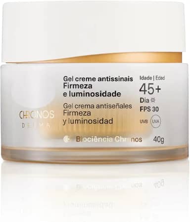 Gel Creme Antissinais Firmeza e Luminosidade 45+ Dia Chronos Derma 40 g