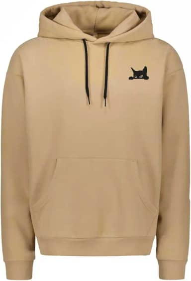 Blusa De Moletom Canguru Casaco Feminino Com Capuz Estampa Gato Opice