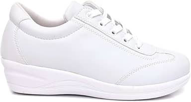 Tênis Sapatênis Feminino Casual Anabela Ortopédico Para Esporão E Trabalhos Em Pé