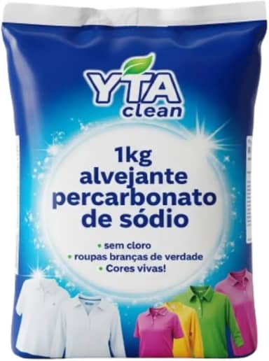 Percarbonato 100% Puro – Lava Roupas, Clareador, Branqueador e Alvejante YTA-CLEAN 1KG