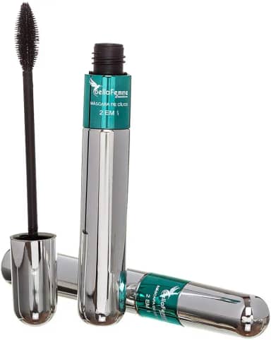 Rímel 2 em 1, Preto, Bella Femme