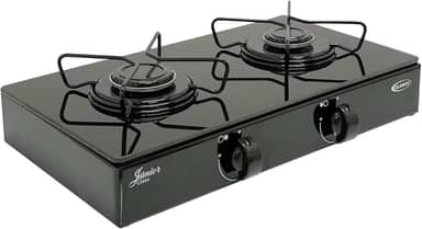 Fogão gás junior glass 2 bocas - Preto