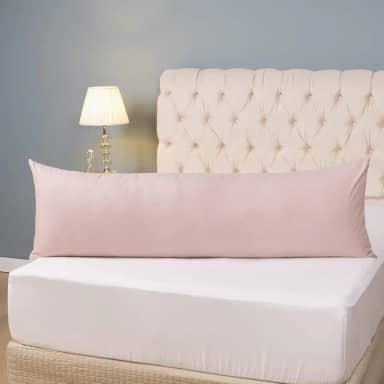 Fronha Para Travesseiro de Corpo Avulsa 1,50m x 0,50m Xuxão Gigante 200 Fios Toque Macio (Rosê)
