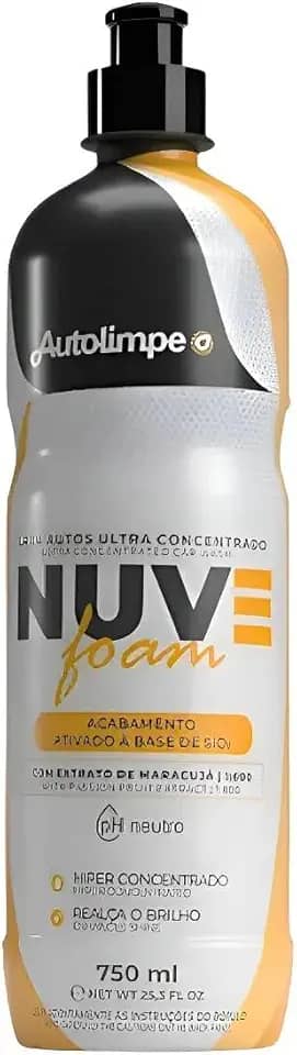 Autolimpe NUVE Foam Shampoo Automotivo Ultra Concentrado, pH Neutro, com Maracujá, 750ml