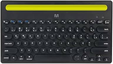 Teclado sem Fio Multi Bluetooth com 3 Pareamentos Simultâneos, 14 Teclas Multimídia e Slot para Dispositivos até 25cm – Preto TC284