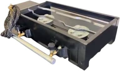 Fogão Industrial Portátil 2 Bocas Aço Cor PRETO C/Kit Gás Completo, Caminhão, Caminhoneiro, Caixa de Cozinha, Camping, Mangueira e Registro