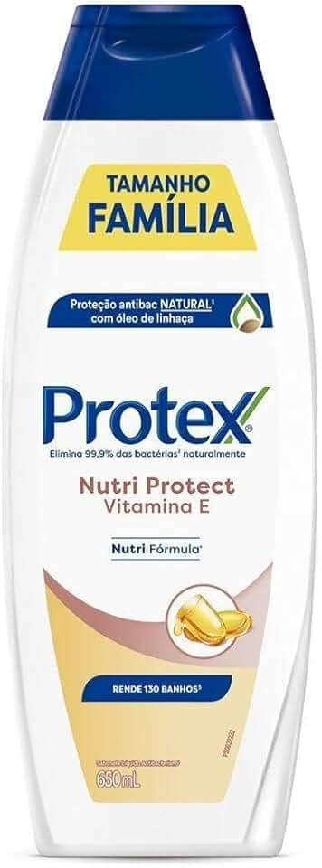Sabonete Líquido Antibacteriano para Corpo Protex Nutri Protect Vitamina E 650ml