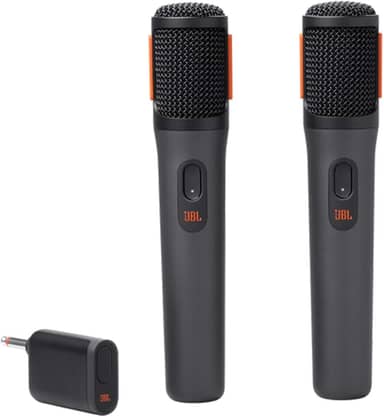JBL, Microfone Sem Fio, PartyBox Wireless Mic, Par com Receptor - Preto