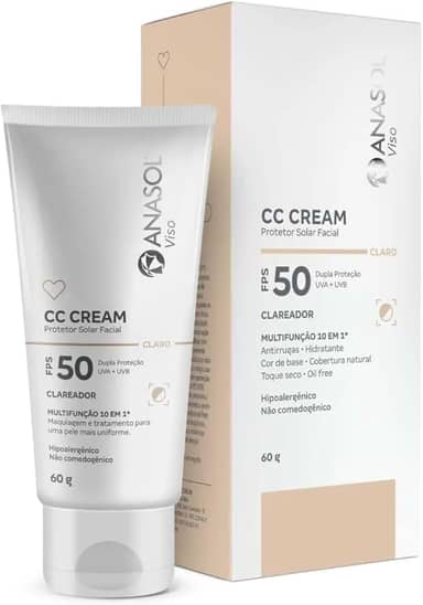 CC Cream Facial FPS 50 Claro 60g - Anasol